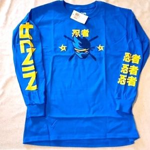 BLUE Ninja Long Sleeve Tee Size Small